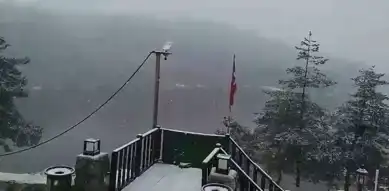 Karabük'ün Yükseklerinde Kar Yağıyor