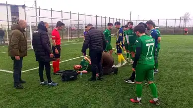 Zonguldak'ta Amatör Maçta Nefessiz Kalan Futbolcu